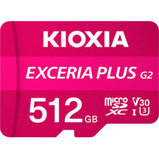 KIOXIA EXCERIA PLUS G2 UHS-I MicroSDXC 512GB 記憶卡 (U3 V30 A1) R: 100MB/s W: 90MB/s